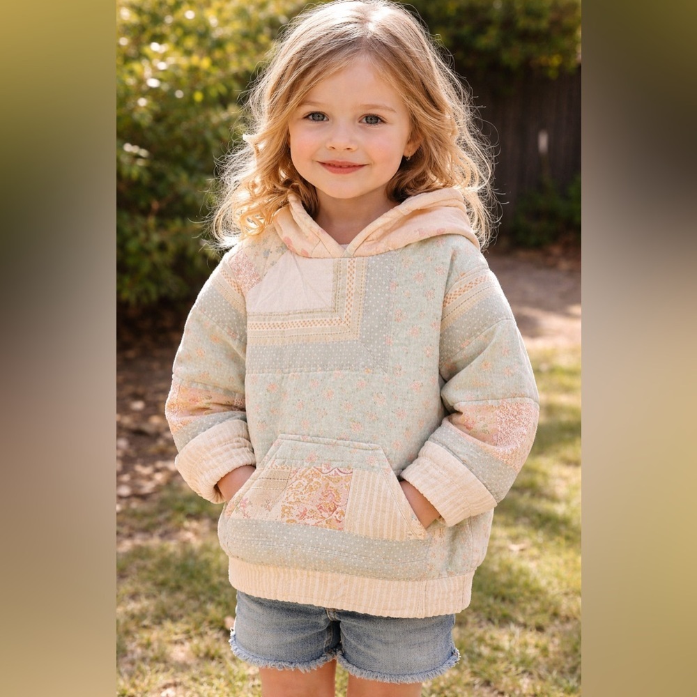 Handmade Patchwork Kids Hoodie - Multicolor